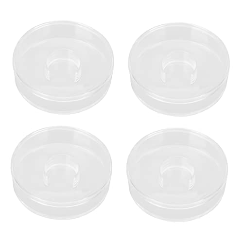 TOGEVAL Elegant Round Acrylic Buddha Bead Storage Boxes 4pcs Versatile Display Case for Bracelets for Table Display
