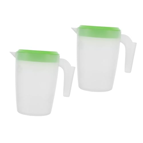 NULYLU 2PCS Plastic Water Pitcher with Lid