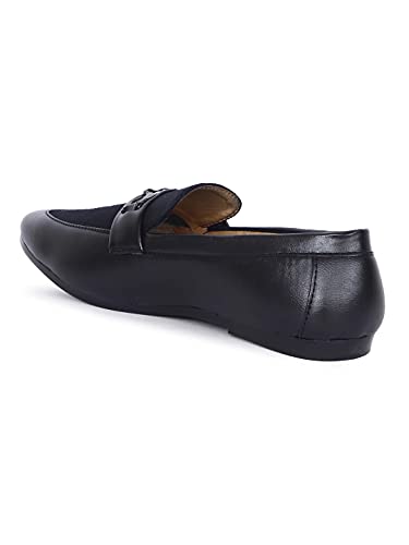 Image of AADI Men's Black Synthetic Leather Outdoor Casual Loafer - MRJ1654