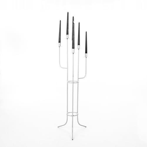 Kapaga – Candelabro – Decoración de salón – Portavelas – Decoración de mesa – Navidad – Portavelas – Portavelas – Blanco
