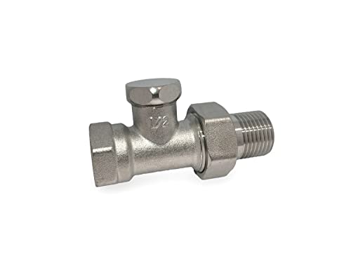 Thermostatventil Rücklaufverschraubung 1/2 Zoll Durchgang Ventil Heizkörper