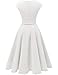 DRESSTELLS Women's Coctail Dresses 2026, White Church Wedding Formal Engagement Confirmation Spring Easter Summer Graduation Party Dress for Teen L