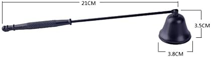 MUXSAM Candle Snuffers for All Candles Snuff Extinguishing Bell Shaped Stainless Steel Long Handle Putting Out Candlelight Extinguish Candle Wicks Flame Safely-Black - Image 3