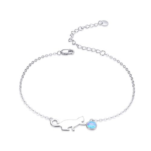 VOROCO 925 Sterling Silver Bracelets for Women Adjustable Link Chain