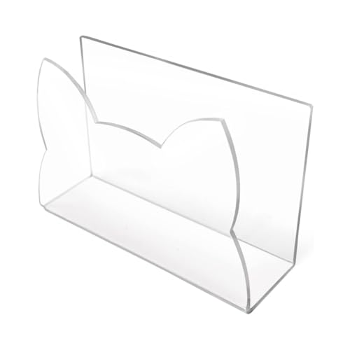 Cats Shape Letter Holder 15x5.5x10cm Clear Acrylics Mail Holder Envelope Organizers Desk File Storage Stand Display Slot