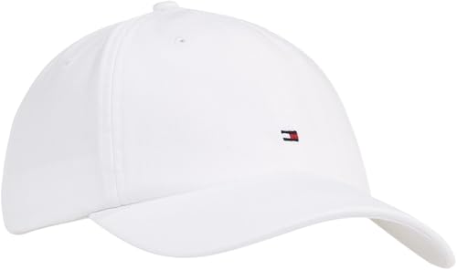 Tommy Hilfiger Hombre Gorra de béisbol, Blanco (Optic White), Talla Única