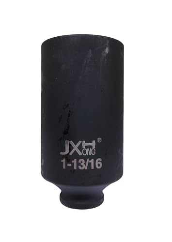 Image of 1 /2 inch Drive 1-13 /16 inch Deep Impact Socket, 4.7 inch long,6-Point, Heat Treated Cr-V Alloy Steel