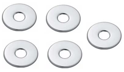 Spazio Chrome Plated Round Wall Flange/Free Cap for Taps/Tap Plate Bathroom Mixture in Kitchen/Bathroom Fittings/Wash Area Bathroom Accessories (Pack of 5)