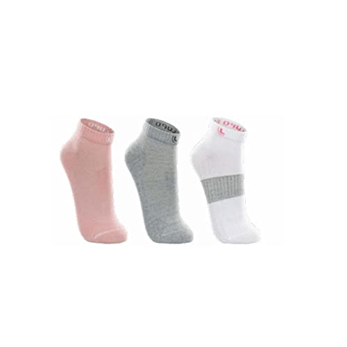 Meia Kit ,Lupo,adulto-unissex,Malva + Cinza + Branca ,33 a 38