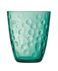 Paganohome Servizio Bicchieri Acqua in Vetro, Set 6 Pezzi cl 31 Moderno Modello Sfere Verde