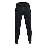 Under Armour Mens Ua Rival Fleece Joggers Sweatpants, Black / / White, L EU