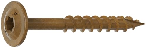 Simpson Strong-Tie CBT08112R300 Tornillo de Construcción con Cabeza Wafer — #8 x 1-1/2 pulg. T20, Quik Guard, Tan (300 piezas) miniatura 2