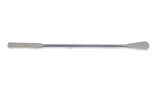 Heathrow Scientific HS15909 Mirror Finish Stainless Steel Spatula, Flat End/Spoon, Silver
