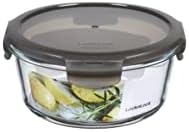 LocknLock Oven Glass Food Storage Container with Lid 380 ml, Rectangular, Fridge, Freezer and Dishwasher Safe, Borosilicate Glass up to 400 °C, Oven and Microwave Safe, 150 x 110 x 57 mm