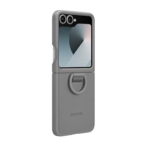 Samsung Silicone Case EF-PF741 für das Galaxy Z Flip7 FE | Z Flip6, Smartphone Cover, Handy-Hülle inklusive Ringhalter, Silikon, Schutz Case, stoßfest, dünn und griffig, Gray