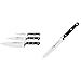 Zwilling 1002325 Messer-Set, 3-tlg., Spick-/Garniermesser, Fleischmesser, Kochmesser, Schwarz & 1001496 31025-131 Professional S Universalmesser, Rostfreier Spezialstahl, 130 mm, schwarz
