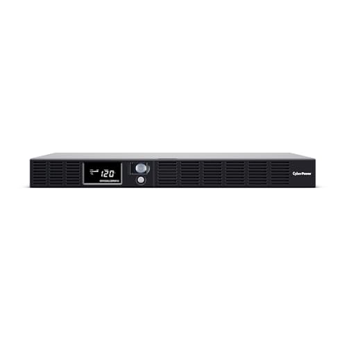 CyberPower OR1500LCDRM1U Smart App LCD UPS Battery Backup and Surge Protector, 1500VA/900W, 6 Outlets, AVR, 1U Rackmount, UL Certified