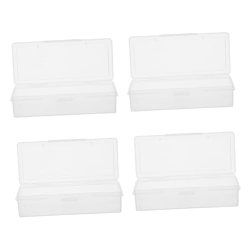 SOLUSTRE 4 piezas Contenedor Transparente para Bastoncillos de Algodón Portátil Dispensador Multifuncional para Hisopos Bolas de Algodón y Palillos Diseño Ligero y Compacto para Viaje y