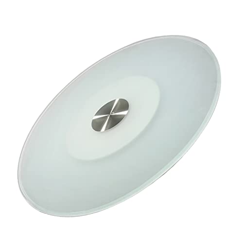CUNTO Mesa giratoria redonda de cristal, mesa de comedor de vidrio templado para el hogar, mesa de arroz de vidrio esmerilado (tamaño: 70 cm)
