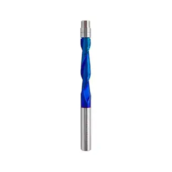 Up Cut Spiral Flush Trim Router Bit 1/4 inch Shank Solid Carbide CNC End Mill for Wood Carving Engraving Grinding Grooving,1PCS by LU&MN