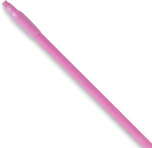 SPARTA 41225EC26 Fiberglass Broom Handle, Mop Handle, Replacement Handle With Acme Threaded Tip For Commercial Cleaning, 48 Inches, Pink