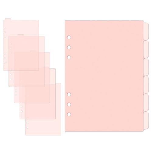 Separadores de páginas para cuaderno A5 con pestañas AxeWoodz rosa