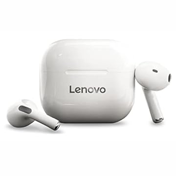 ThinkPlus LP40 Fone de Ouvido Sem Fio Bluetooth TWS Baixa Latência em Jogos Controle Touch Bateria de Longa Duração (Cor Branco)