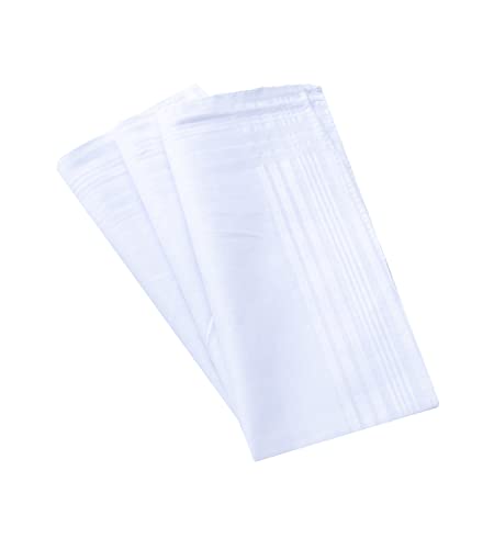 MileyMarla Men's White 100% Cotton Handkerchief Hankie Hankerchieves 3PCS MileyMarla Men's White 100% Cotton Handkerchief Hankie Hankerchieves 3PCS
