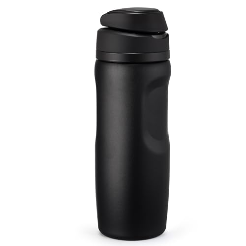 Image of Fijinhom 24 oz Insulated Water Bottle,Stainless Steel Sports Water Bottle with Straw, Double Wall Vacuum Leak Proof, Cold for 24 Hours, BPA Free for Travel, Sport, Outdoor, Black
