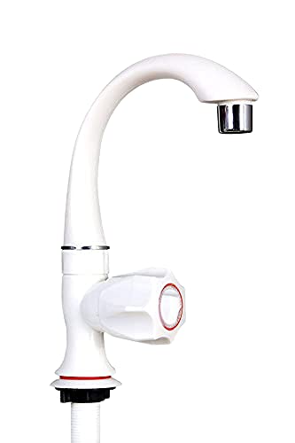 SELLZY ABS Plastic Table Deck Mount Kitchen Sink/Wash Basin Swan Neck Tap | Swan Neck Tap with Foam Flow for Kitchen/Washbasin/Bathroom (White) Pack of 5 (B0D2DR3243) Amazon Price History, Amazon Price Tracker