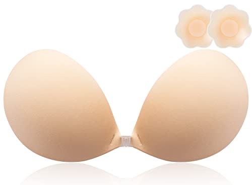 Sefinel Sticky Push Up Strapless Bra For Women Invisible Self Adhesive Bra For Backless Dress Reusable Nipple Cover #TOP2