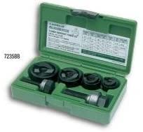 Greenlee 7235BB -- 1/2"-1 1/4" Slotted Knurled Mild Steel Industrial Knockout Set