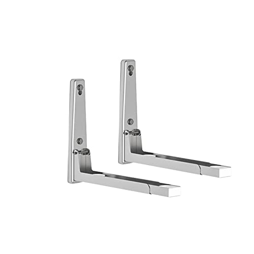 Universal Soportes de Microondas Soporte Plegable para Estante de Microondas Soporte de microondas plegable montado en la pared para accesorios de cocina en el hogar,Microondas y Hornos 2 Piezas