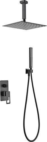 Ensemble de douche encastré Imex Stockholm noir BDES37-6-NG