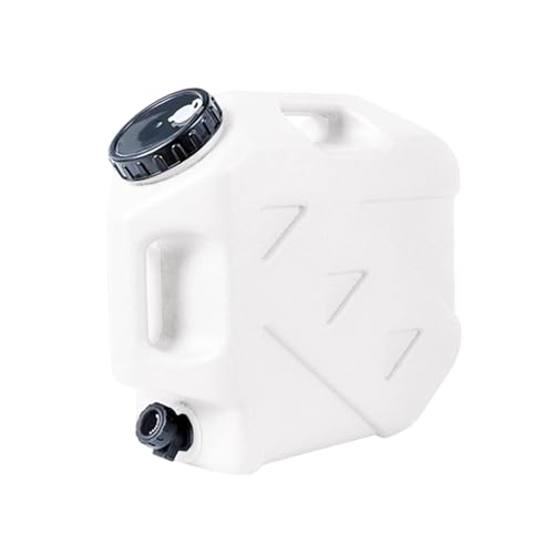 DimyFew Bidón de Agua Portátil de 15 litros, Ideal para Acampar, Hacer Senderismo, Pescar, Hacer Picnics Y Barbacoas, Blanco