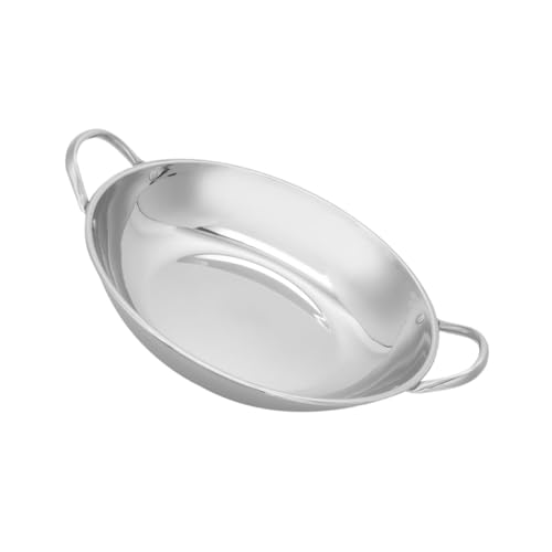 Wok de acero inoxidable con doble asa para cocina miniatura 1