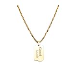 LHJHZDJC High quality lucky Fu brand necklace women's chain pendant pendant light luxury niche design good luck necklace Gift for Her