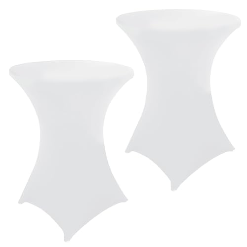 Pynzeka 2 pièces Housse Mange Debout 80 x 110 cm Stretch Nappe Housse Extensible pour Tables de Bar Banquets de Mariage Décoration de la Maison
