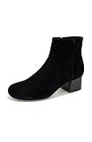 Bottines à bout rond avec talon bloc.