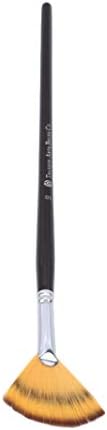 YouCY Fan Paint Brush Soft Anti-Shedding Nylon Paint Brush Wood Long Handle Paintbrush Fan Oil Painting Brush,10#