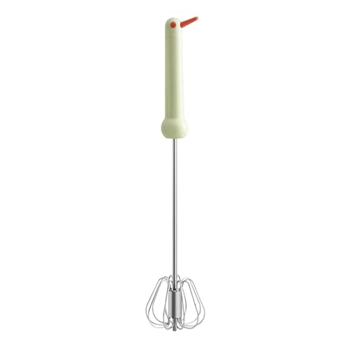 Batidor semiautomático – Batidor de acero inoxidable duradero, agitador manual para cocina y pastelería | Ideal para hornear, crema, huevos, pasteles, alimentos, postres, C