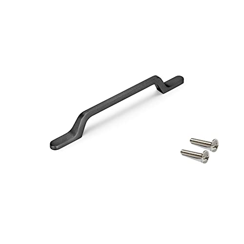 EMUCA - Tiradores para muebles, intereje 160 mm, L 225 mm, Aluminio, Gris oscuro, 5 ud.