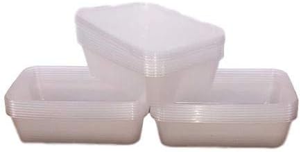 Packitsafe 50 x 650ML Microwave Tub with Lids Food Containers Plastic Freezing Takeaway Hot Cold Foods Clear