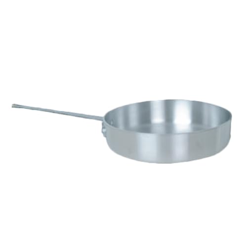 A-to-Z Supply ALSAP001 Saute' Pan, 2 Quart Capacity, Flat Bottom, Rounded Edges, Riveted Handle, Aluminum, Mirror-Finish, NSF