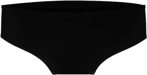 Intimo Bikini In Silicone con Mutandine da Nuoto Impermeabili da Donna, Pantaloncini da Bagno In Silicone ad Alta Elasticità da Donna, Mutandine a Prova di Perdite ad Asciugatura Rapida ( Color : Blac