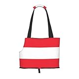 Austrian Flag Pet Tote Bag Foldable Handbag Carrier for Small Dogs Cats Puppy Portable Travel Shoulder
