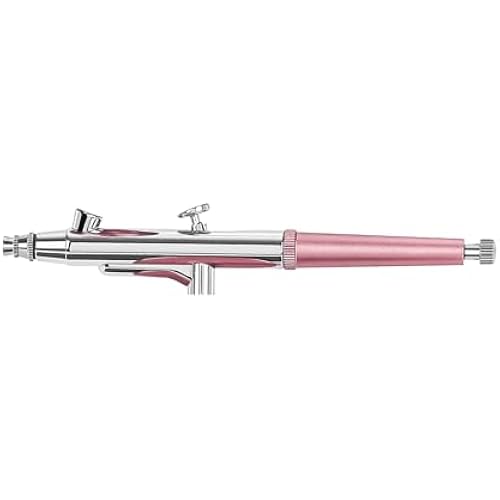 Airbrush Kit Portable Airbrush Accessories Air Brush Kit with Air Compressor 0.3 mm Needles Air Brush Gun Set for Painting,Model,Cake Decorating，Makeup，Nail Art (Pink -0.3 Nozzle)