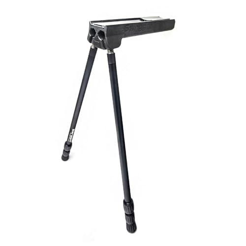 SWAGGER Hunter Series Rifle Bipods - 29\" Ground Blind Hunting Shooting Impact-Resistant Bipod with Standard Adapter & Sling Swivel Stud Mount - Black - Thumbnail 2