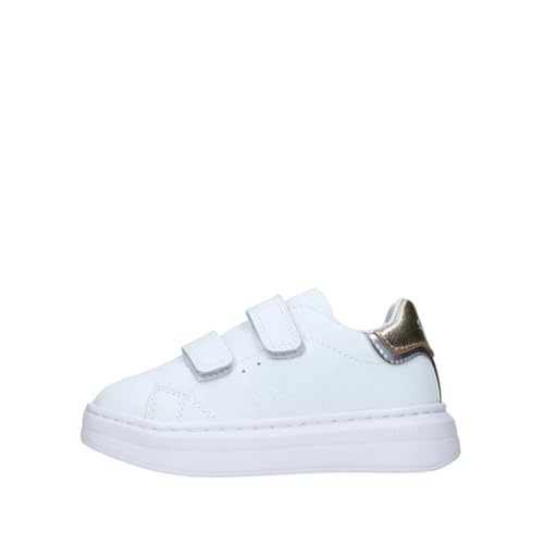 SUN68 Chaussures Fille Girl's Grace Leather Z35426B 8050161389874 -, Blanc Or 0143, 27 EU