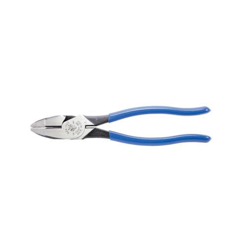 Image of Klein Tools D2000-9NE Side Cutter Linemans Pliers, Made in USA, Cut ACSR, Screws, Nails, Hard Wire, 9-Inch Electrical Pliers